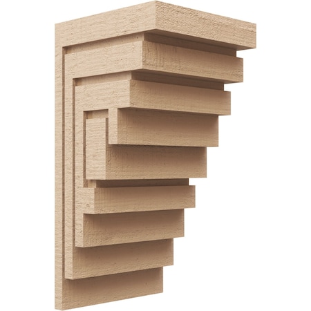 Ekena Millwork 12"W x 12"D x 24"H Wide Landon Rough Cedar Woodgrain TimberThane Corbel, Primed Tan CORUR12X12X24LANRCPR